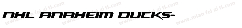 NHL Anaheim Ducks字体转换